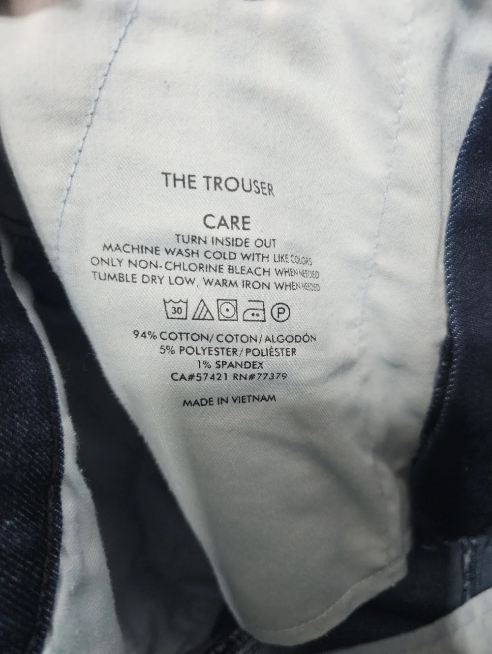 Ann Taylor Women's The Trouser Denim Wide Leg High Rise Jeans Size 8 Dark Wash. - Picture 8 of 8